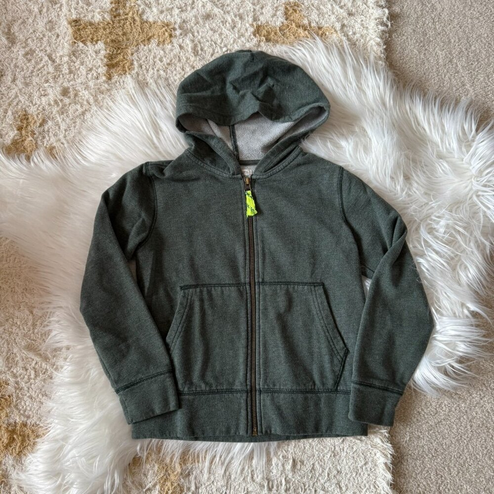 J Crew Crewcuts Green Full Zip Hooded Sweatshirt 8